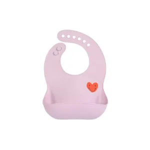 Lassig Silicone Bib - Happy Rascals - Lavender - Heart