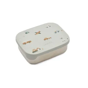 Liewood Arthur Lunchbox - Vehicles - Dove Blue Mix