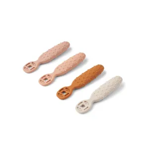 Liewood Caelia Baby Learning Spoon 4-Pack - Pale Tuscany Multi Mix