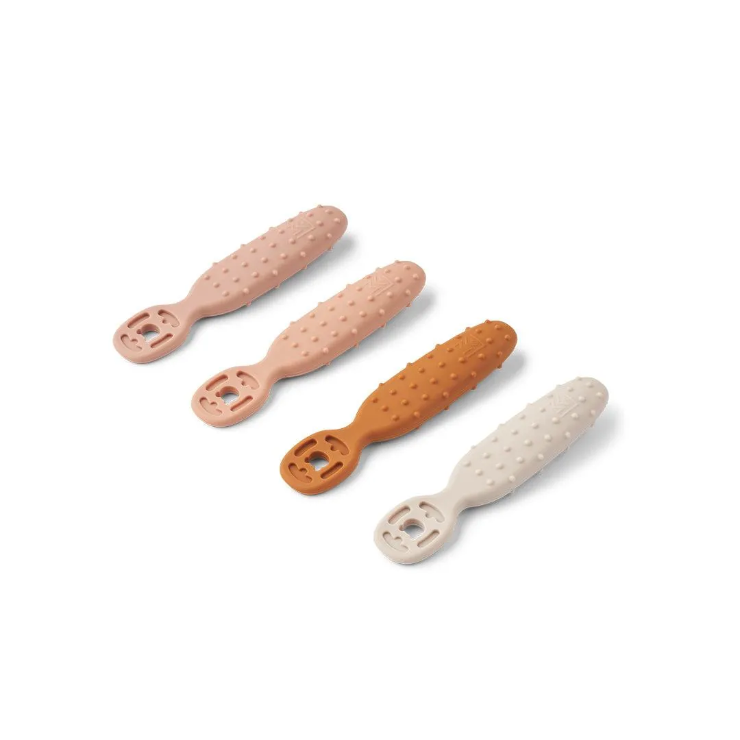 Liewood Caelia Baby Learning Spoon 4-Pack - Pale Tuscany Multi Mix