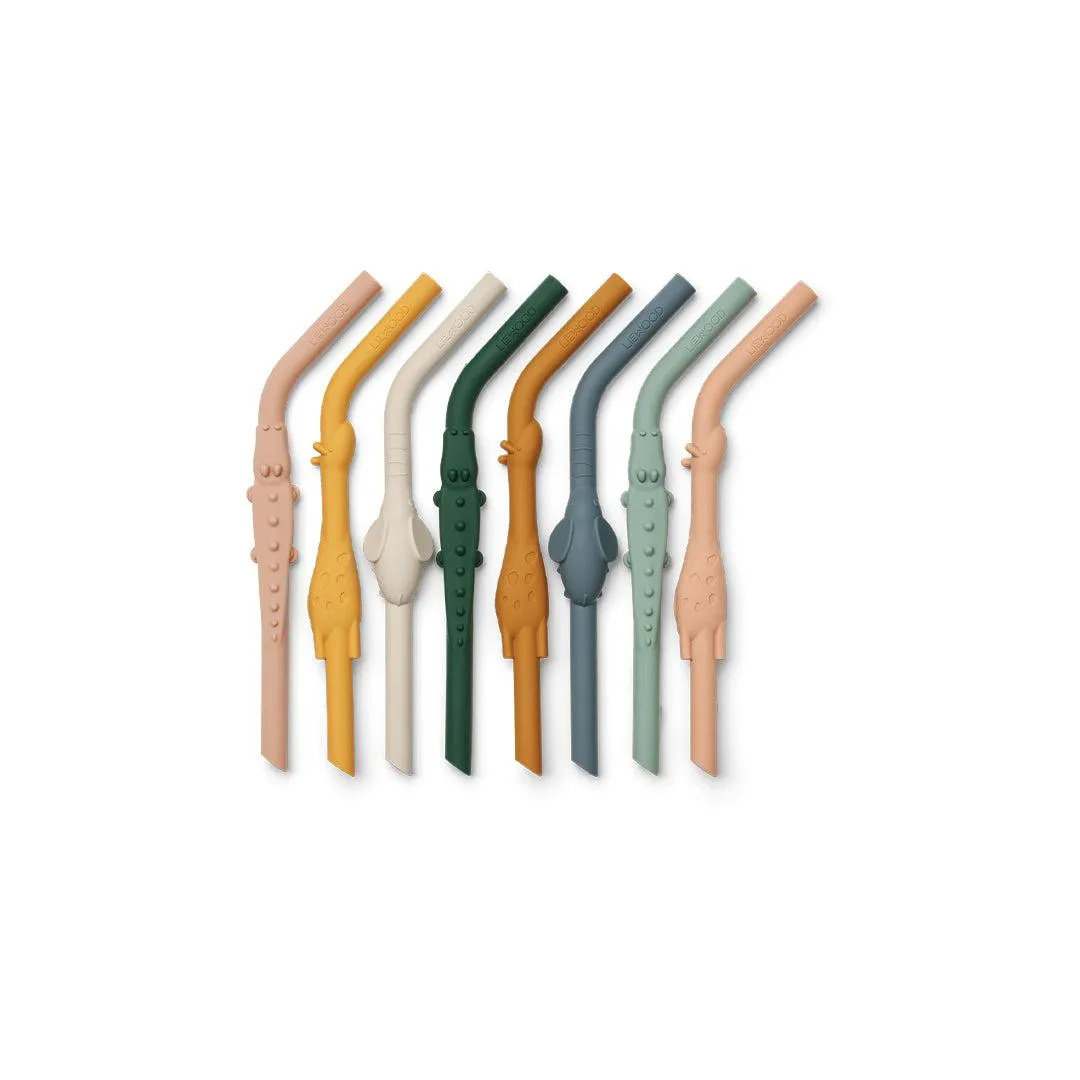 Liewood Carlson All Together Straw - 8 Pack - Yellow Mellow Multi Mix