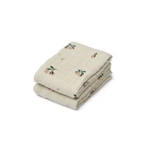 Liewood Lewis Muslin Cloth - 2-Pack - Peach Sea Shell Mix