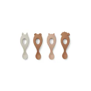 Liewood Liva Silicone Spoons - Rose Mix - 4 Pack