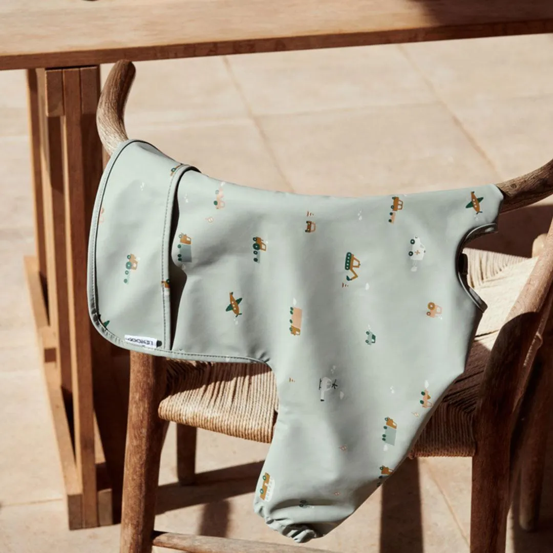 Liewood Merle Cape Bib - Vehicles - Dove Blue Mix