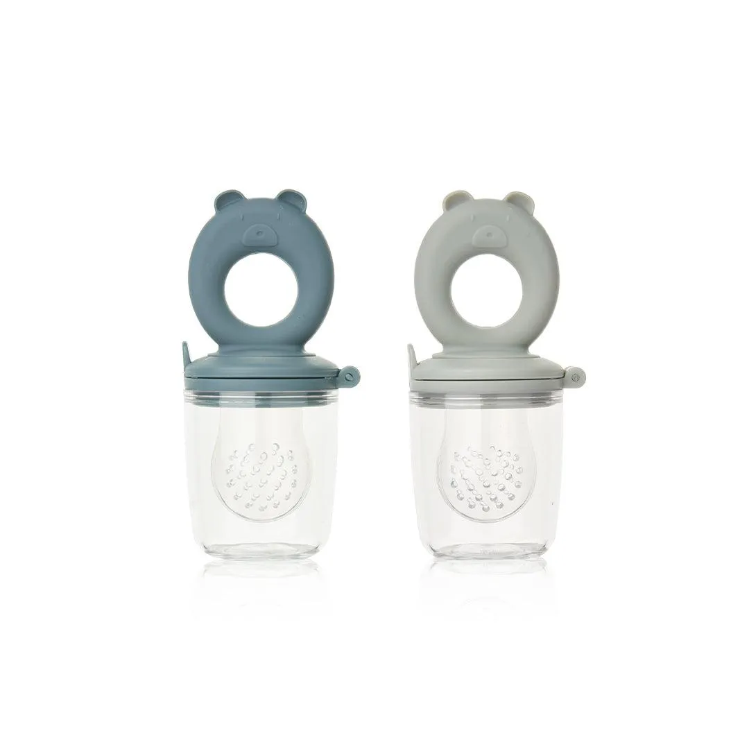 Liewood Miranda Food Feeder - 2 Pack - Whale Blue/Dove Blue