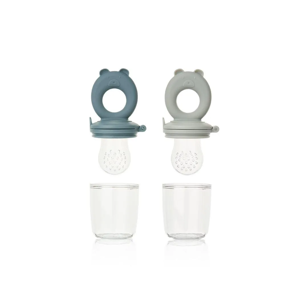 Liewood Miranda Food Feeder - 2 Pack - Whale Blue/Dove Blue