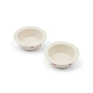 Liewood Peony Printed Suction Bowl 2-Pack - Peach / Sea Shell