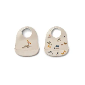 Liewood Tilda Silicone Bibs - 2 Pack - Sandy - All Together