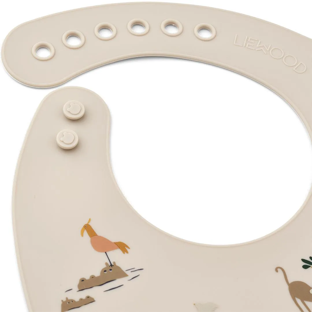 Liewood Tilda Silicone Bibs - 2 Pack - Sandy - All Together
