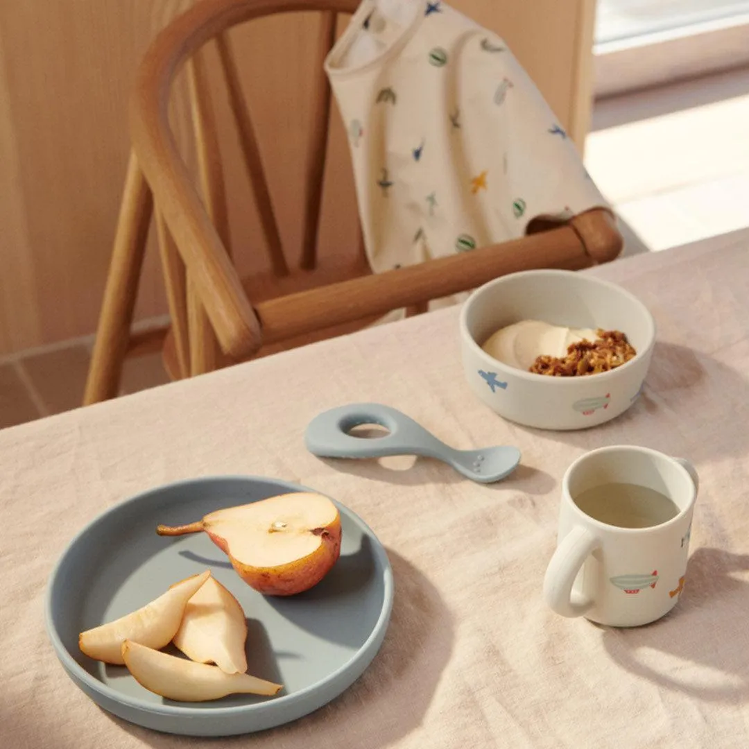 Liewood Vivi Printed Tableware Set - Aviator / Ecru