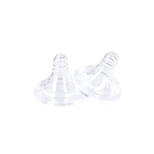 Lola&Lykke Natural Flow Nipple Teats - 2 Pack - Clear