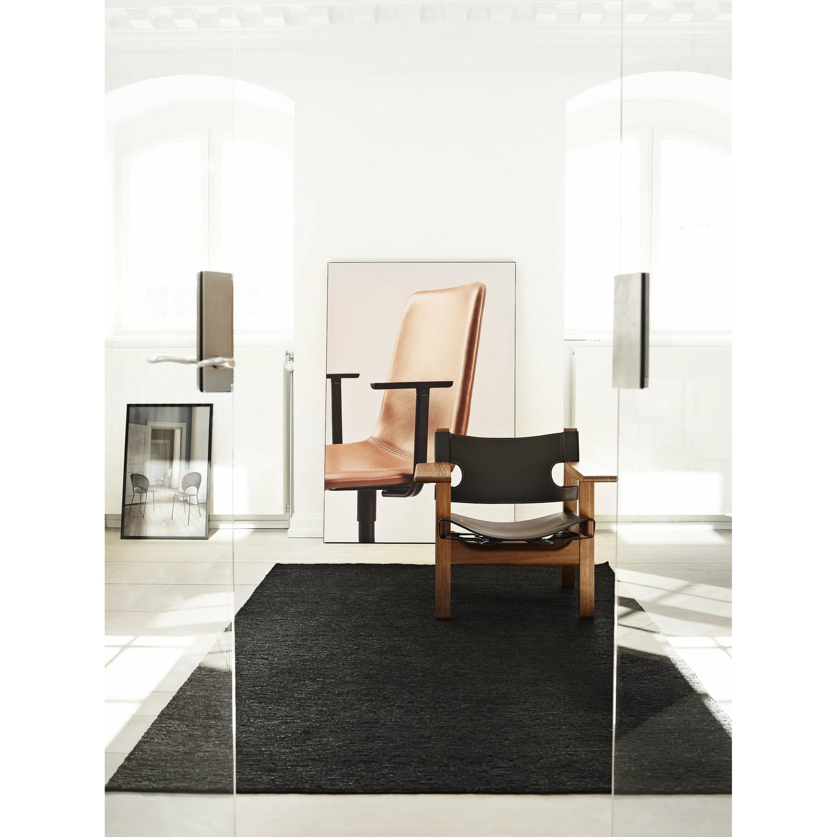 Massimo Sumace Rug Black Without Fringes, 170x240 Cm