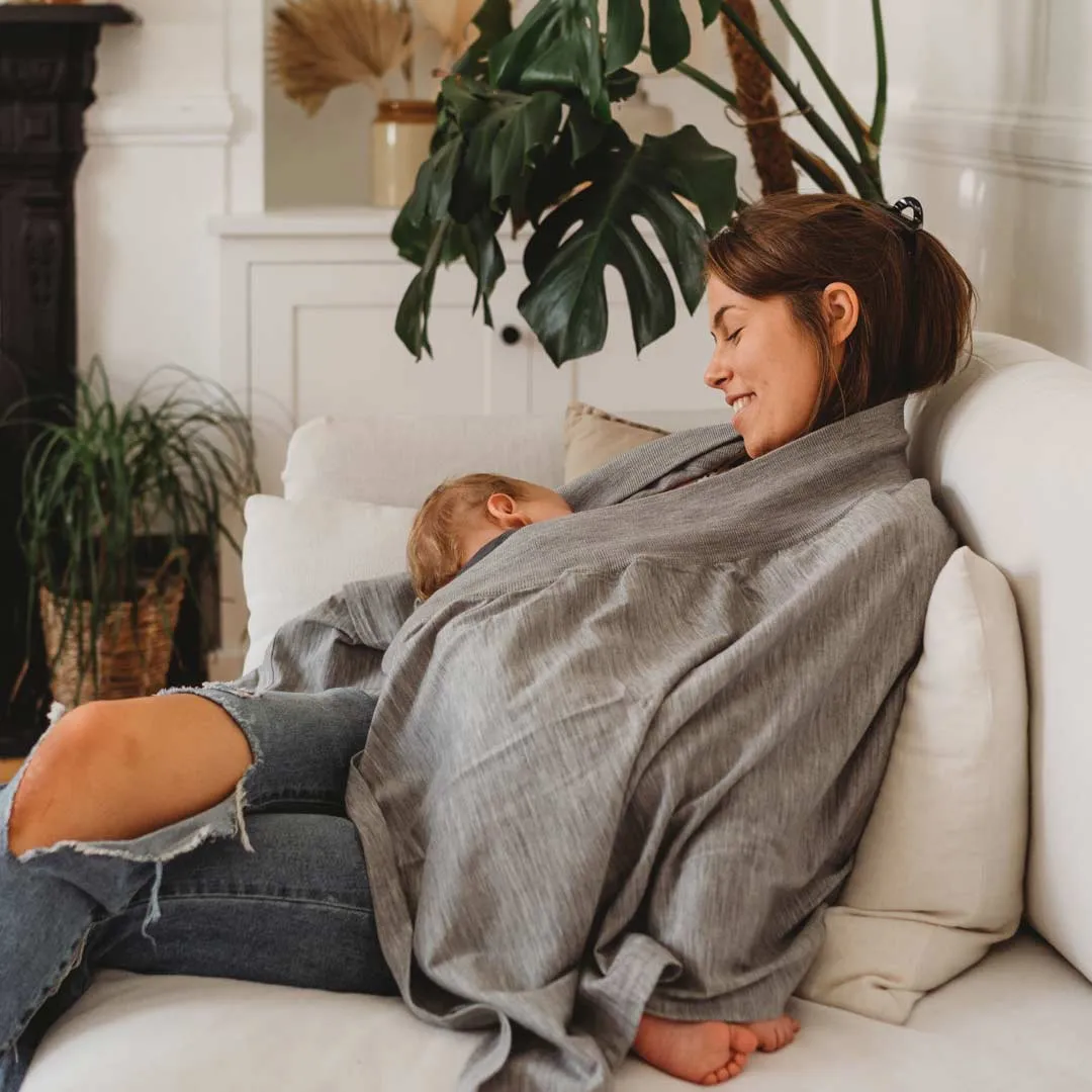 Merino Kids Mama Wrap - Light Grey
