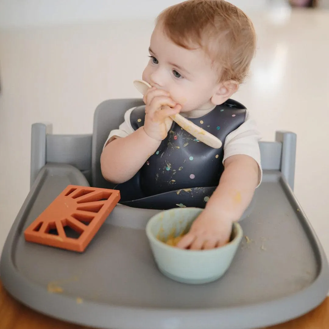 Mushie Baby Spoon - Blue/Shifting Sand
