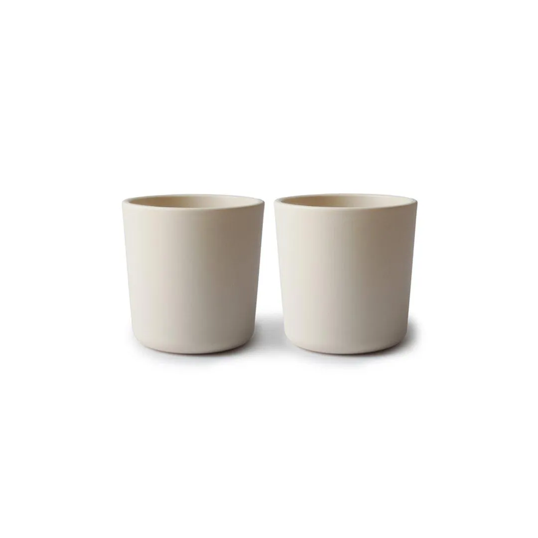 Mushie Dinnerware Cups - Ivory - 2 Pack