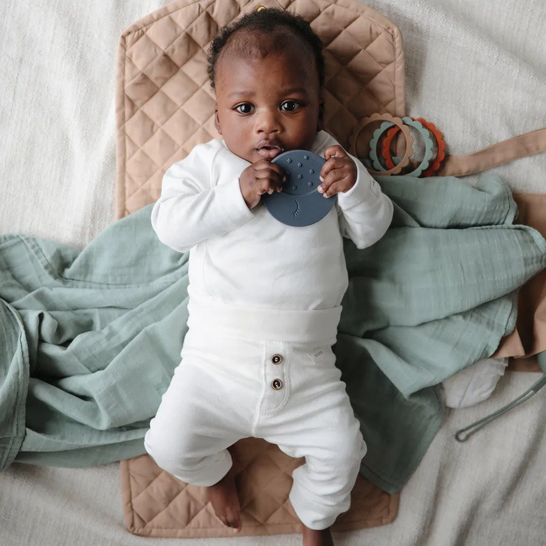 Mushie Organic Muslin Swaddle - Sage