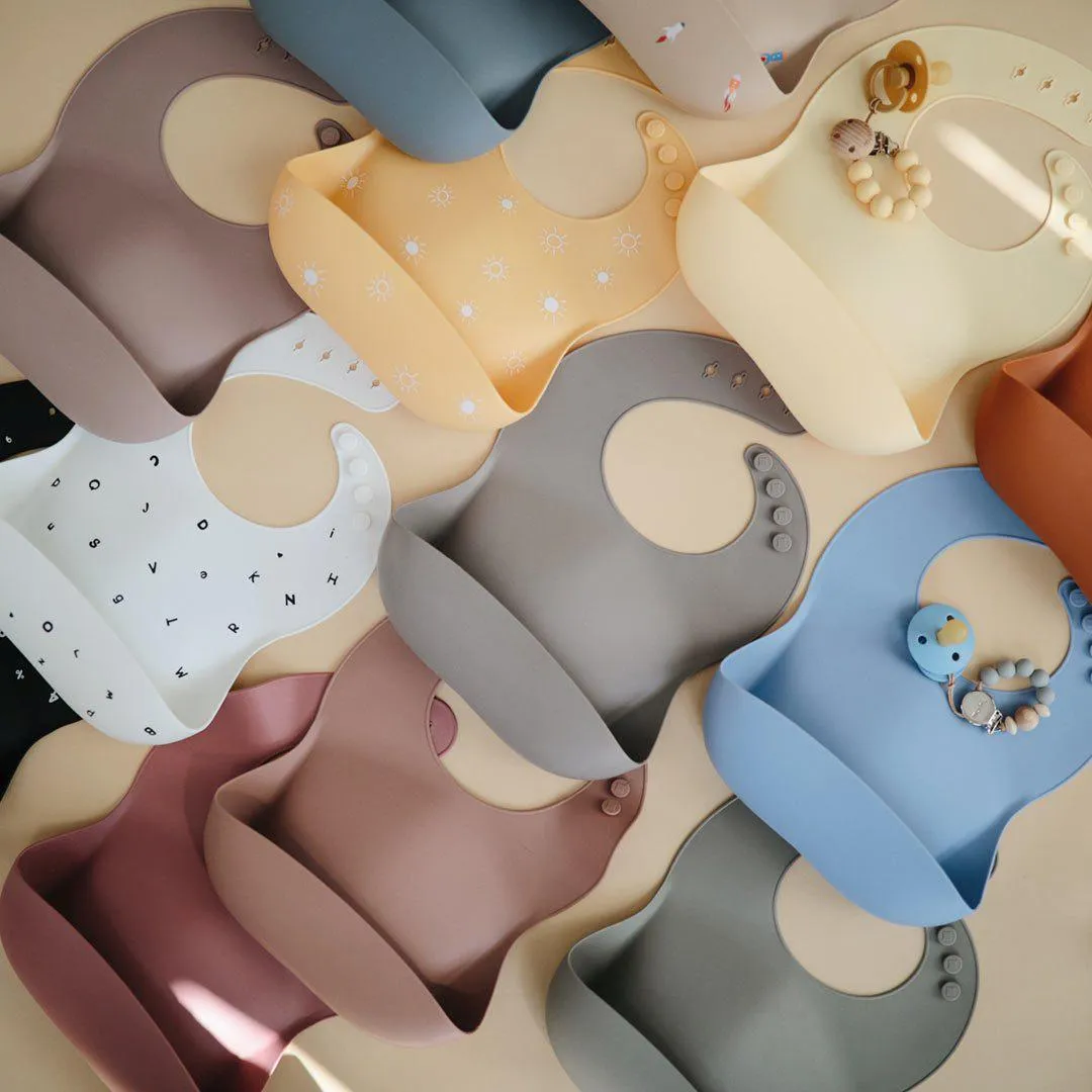 Mushie Silicone Baby Bib - Blush