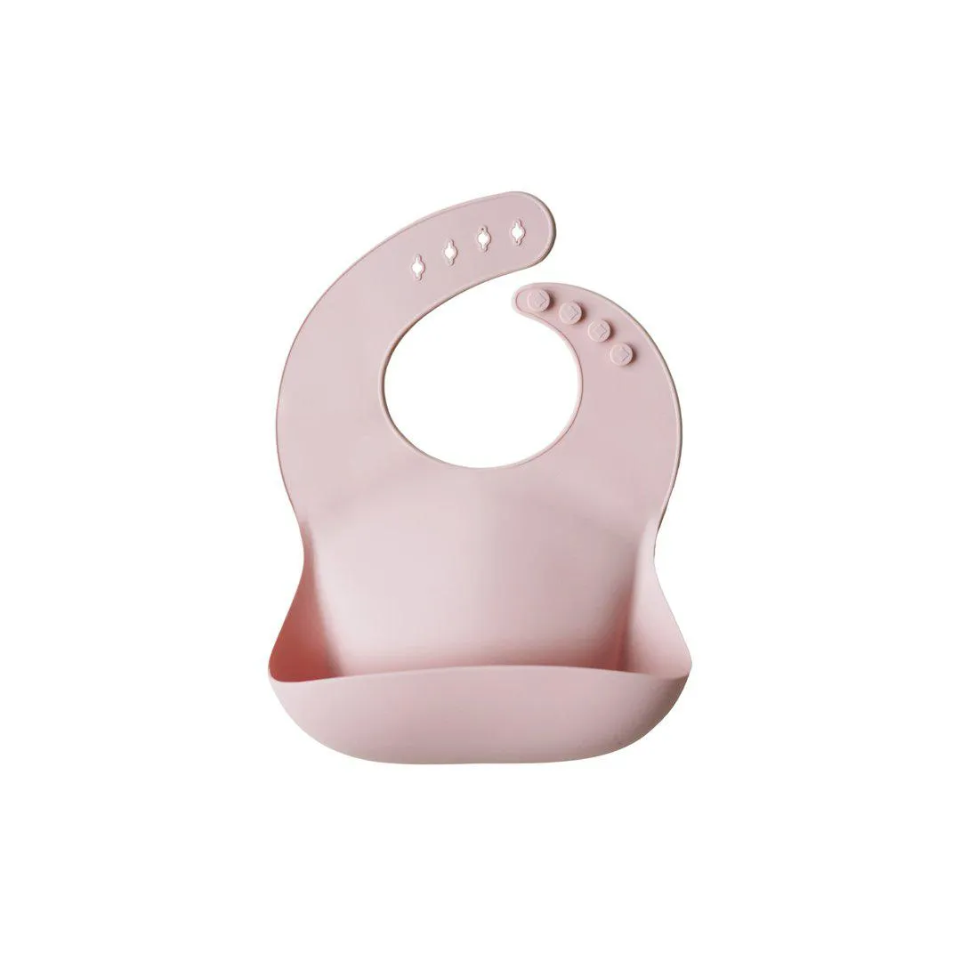 Mushie Silicone Baby Bib - Blush