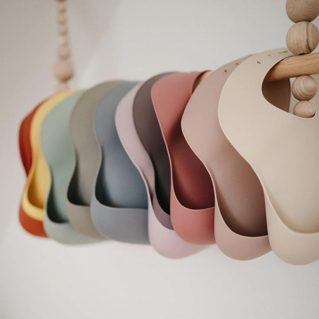 Mushie Silicone Baby Bib - Blush