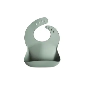 Mushie Silicone Baby Bib - Cambridge Blue