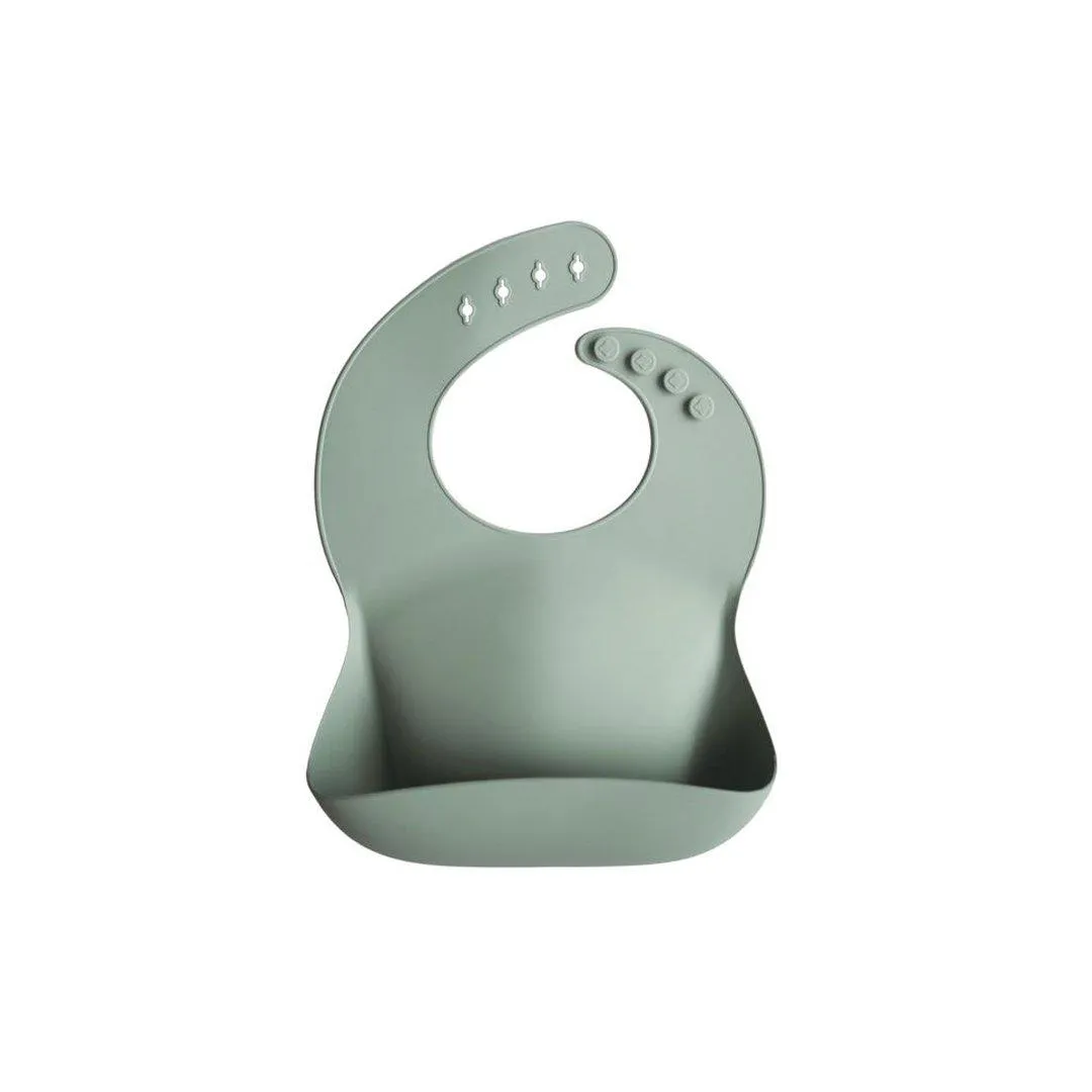 Mushie Silicone Baby Bib - Cambridge Blue