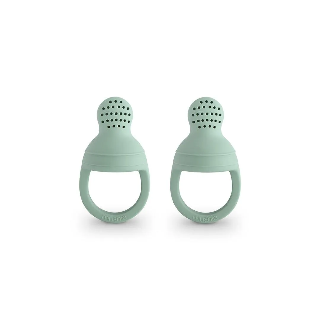 Mushie Silicone Fresh Food Feeder | 2-Pack - Cambridge Blue