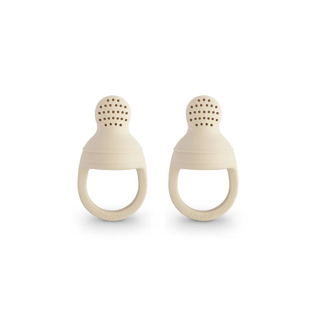 Mushie Silicone Fresh Food Feeder | 2-Pack - Shifting Sands