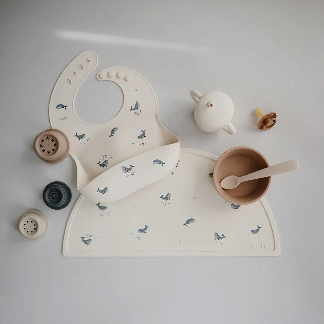 Mushie Silicone Mat - Whales