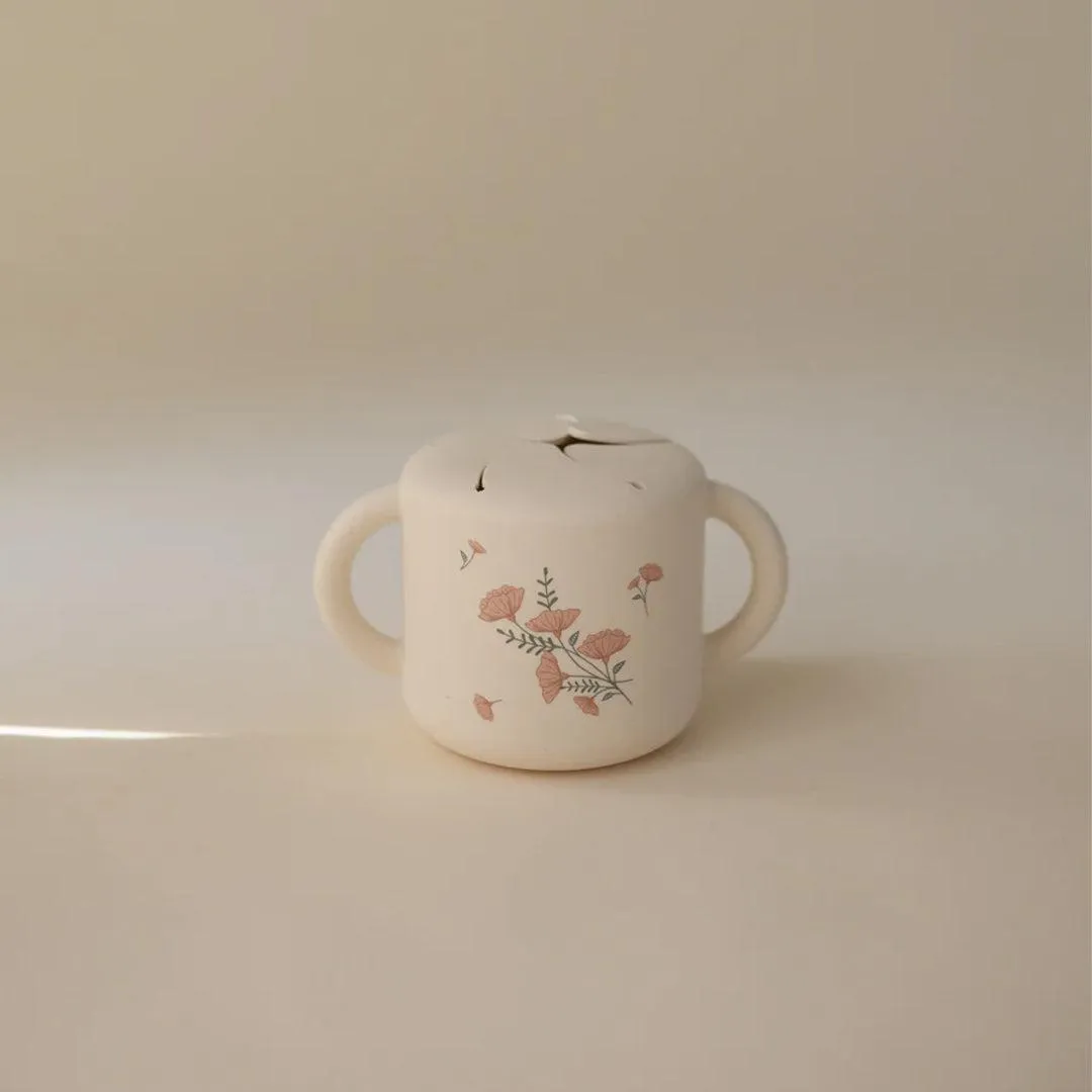 Mushie Snack Cups - Pink Flowers