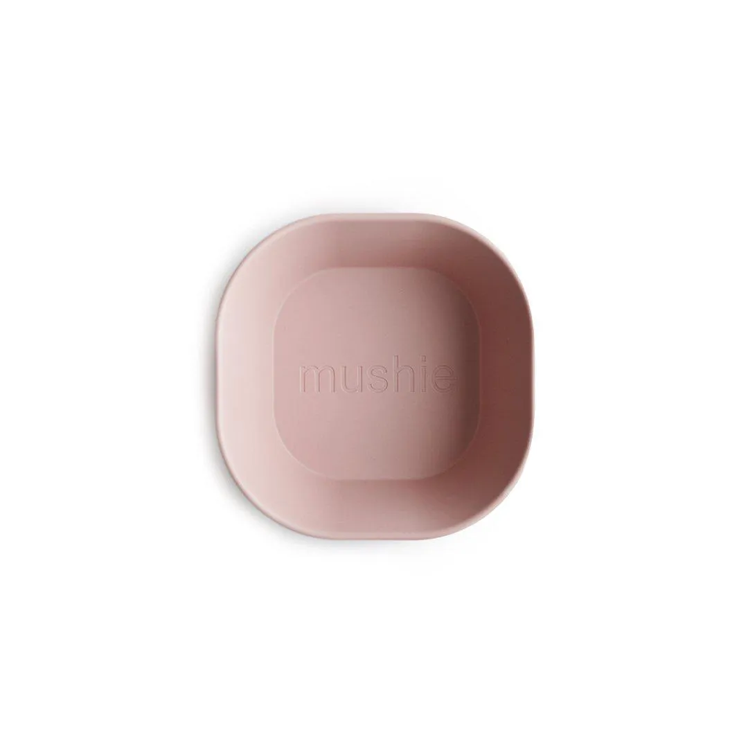 Mushie Square Dinnerware Bowls - Blush - 2 Pack