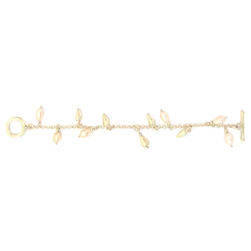 PEARL FOB  BRACELETS GOLD OR SILVER