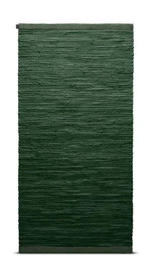 Rug Solid Cotton Rug 140 X 200 Cm, Moss