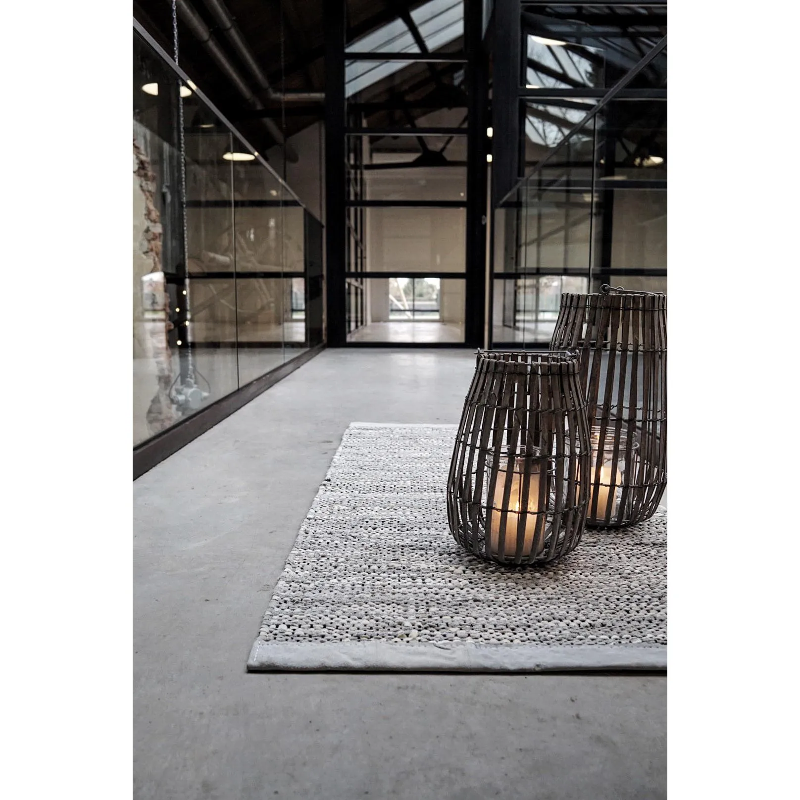 Rug Solid Leather Rug Light Grey, 75 X 200 Cm