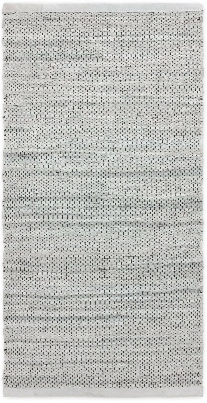 Rug Solid Leather Rug Light Grey, 75 X 200 Cm