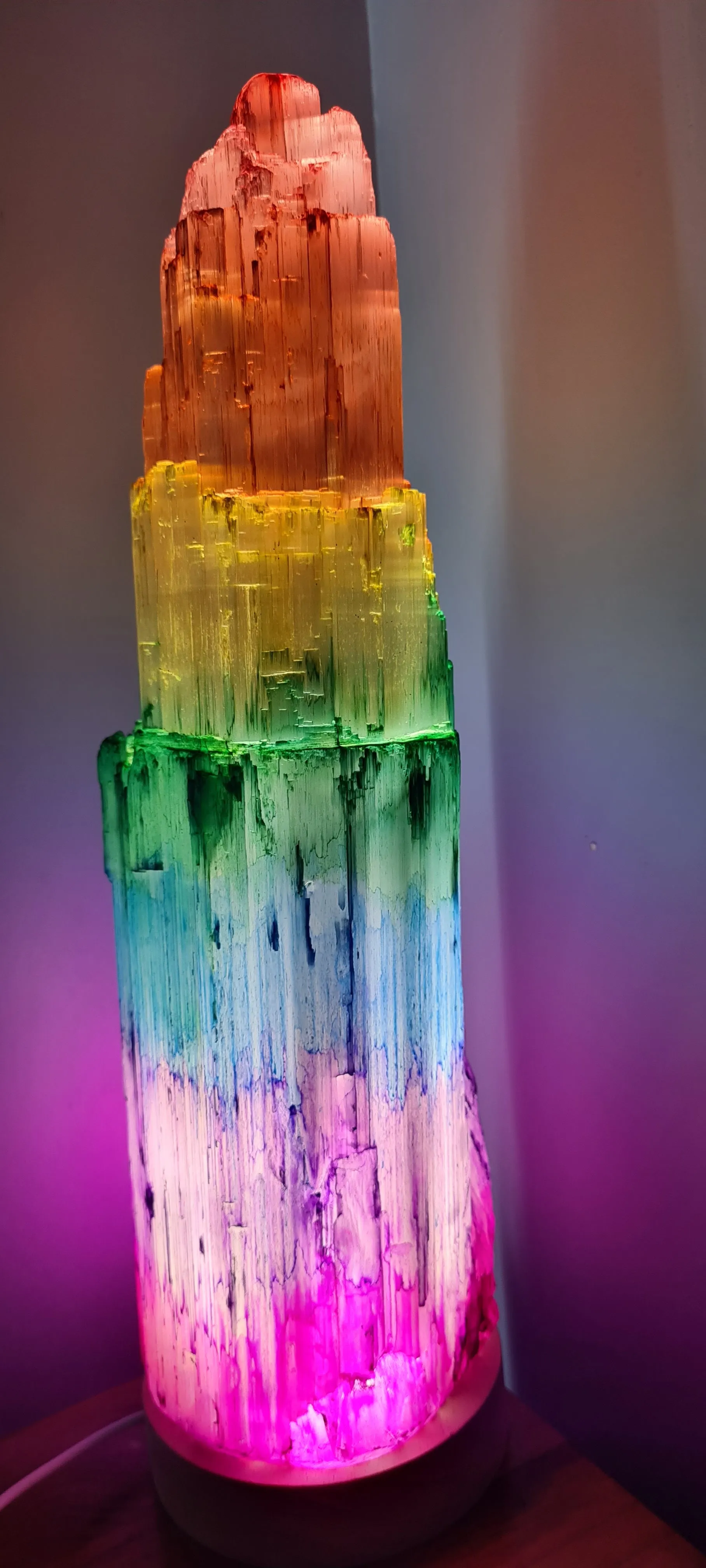 Sale💥CHAKRA SELENITE CRYSTAL LAMP 35cm-2 lighting options