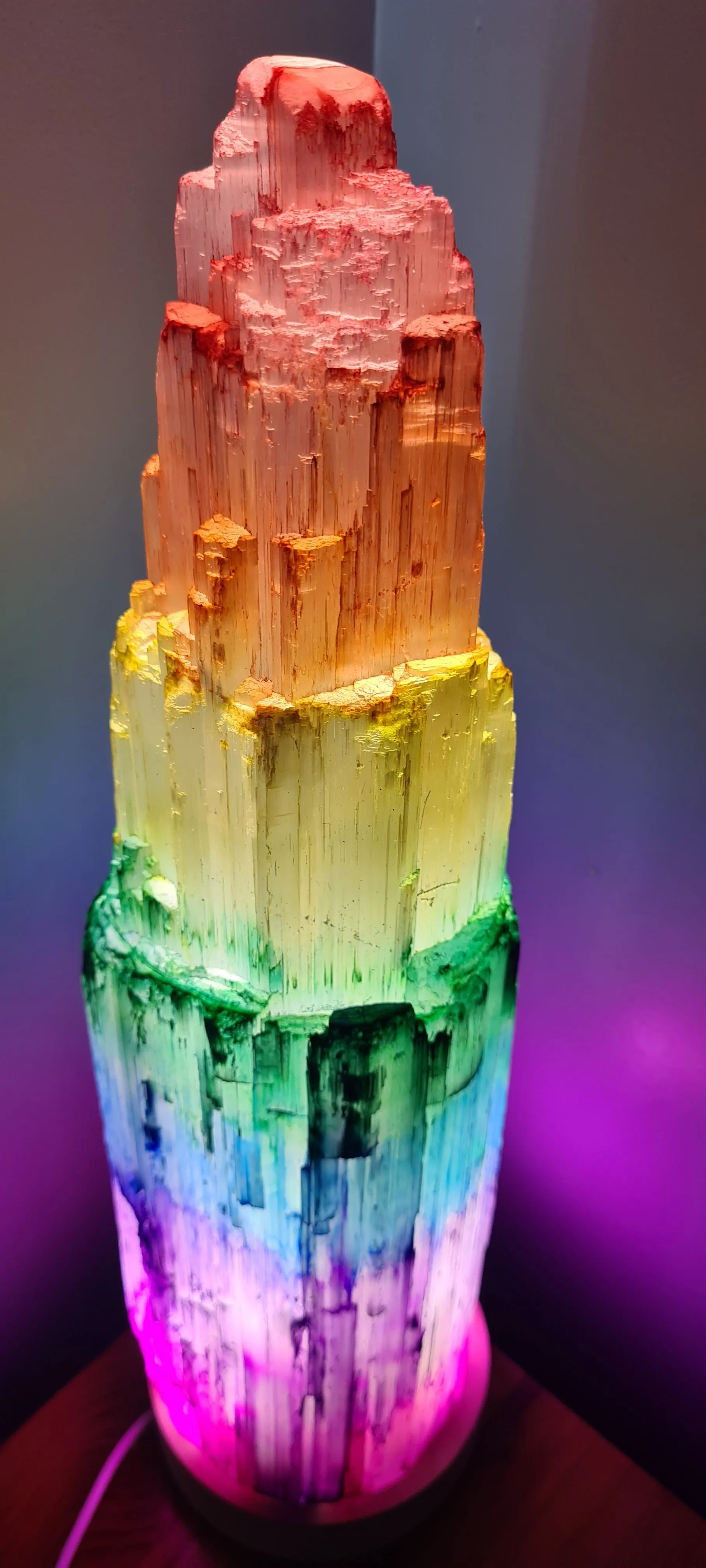 Sale💥CHAKRA SELENITE CRYSTAL LAMP 35cm-2 lighting options