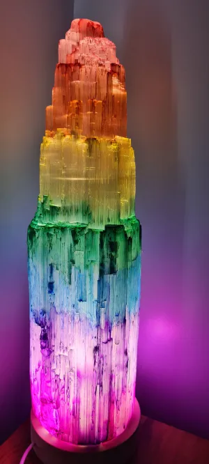 Sale💥CHAKRA SELENITE CRYSTAL LAMP 35cm-2 lighting options