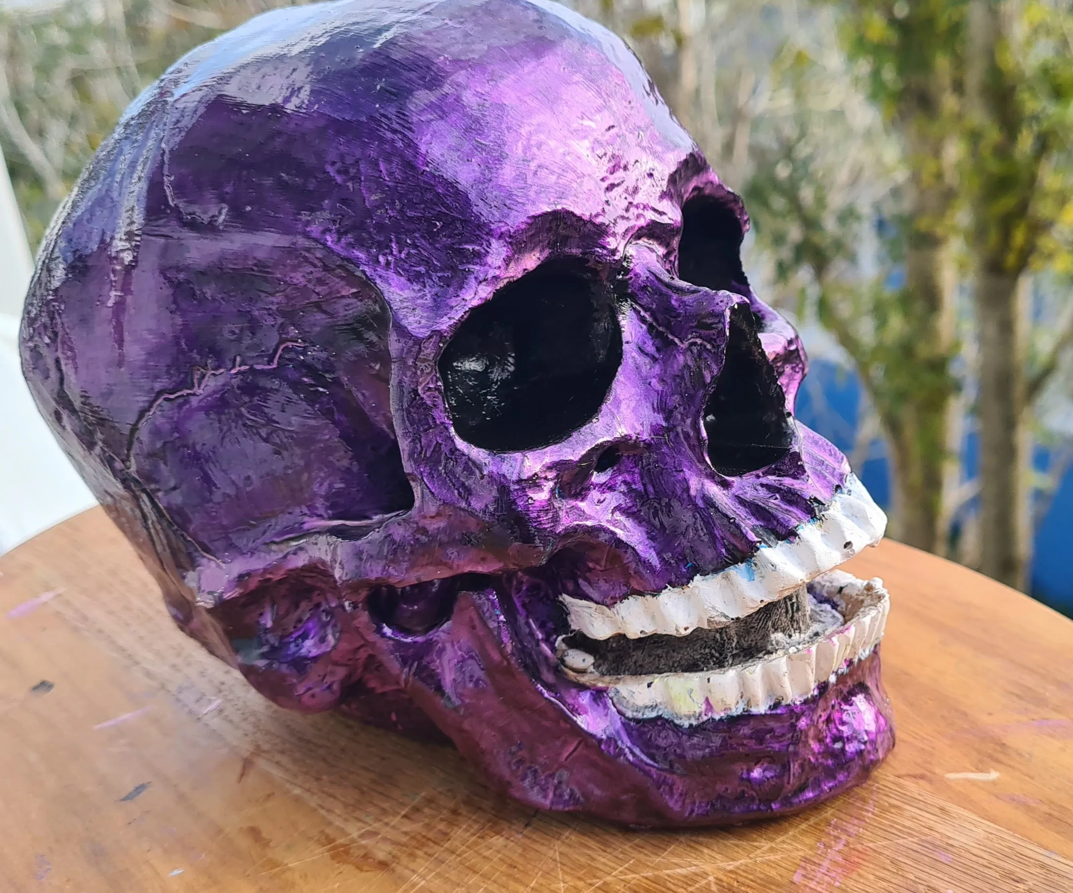Sale💥DEEP PURPLE METALLIC SKULL