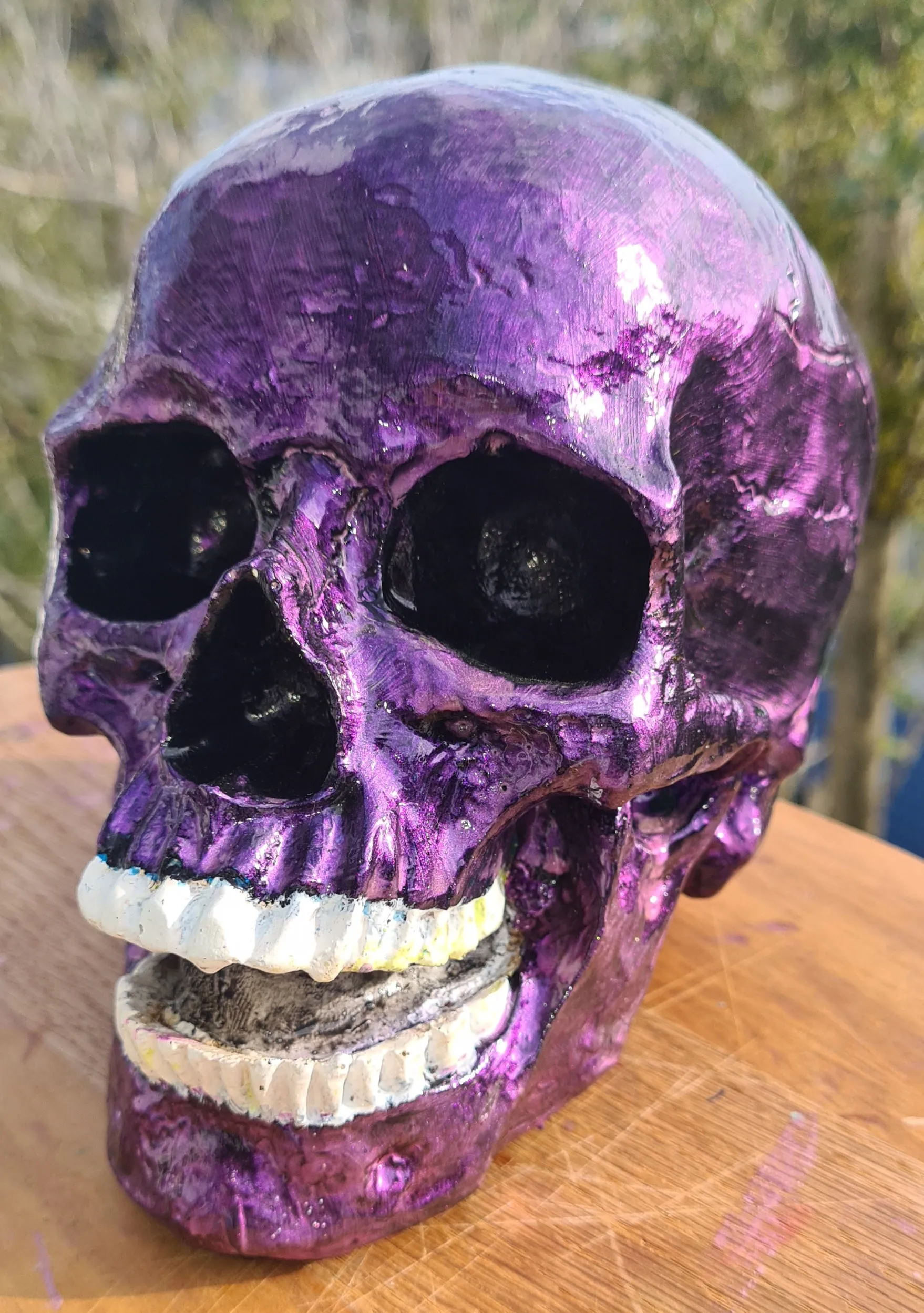 Sale💥DEEP PURPLE METALLIC SKULL