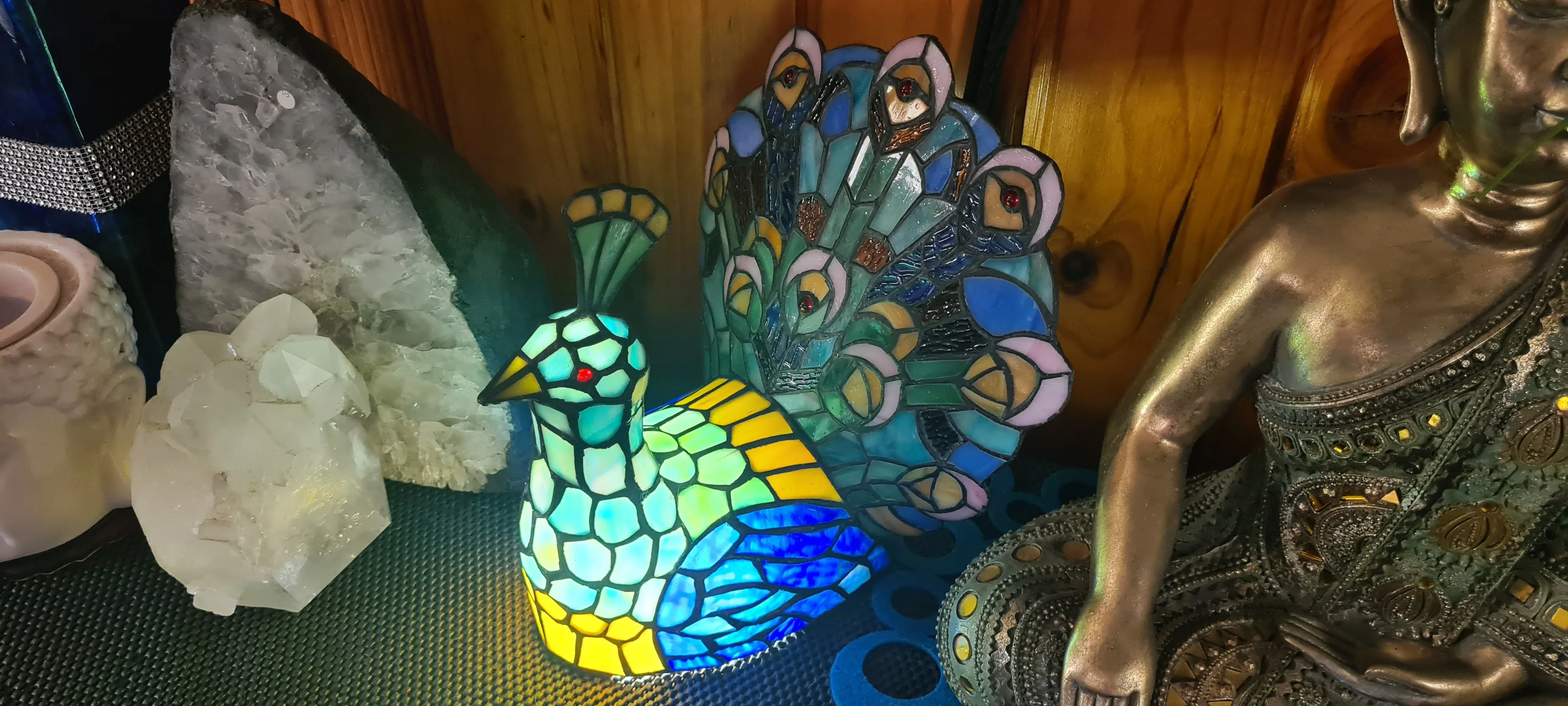 Sale💥PEACOCK STAINED GLASS LAMP