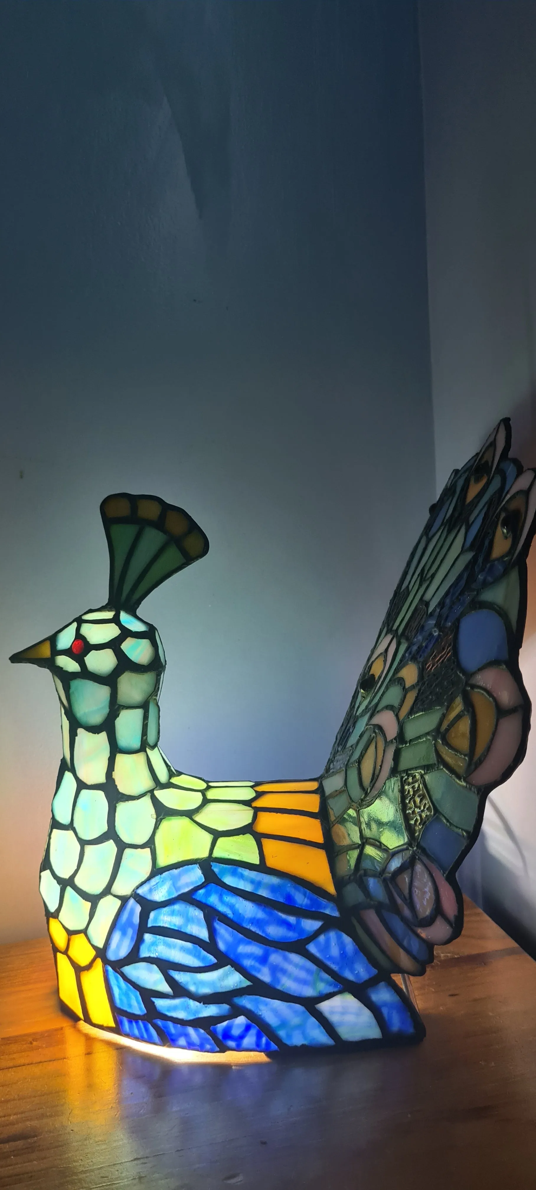 Sale💥PEACOCK STAINED GLASS LAMP