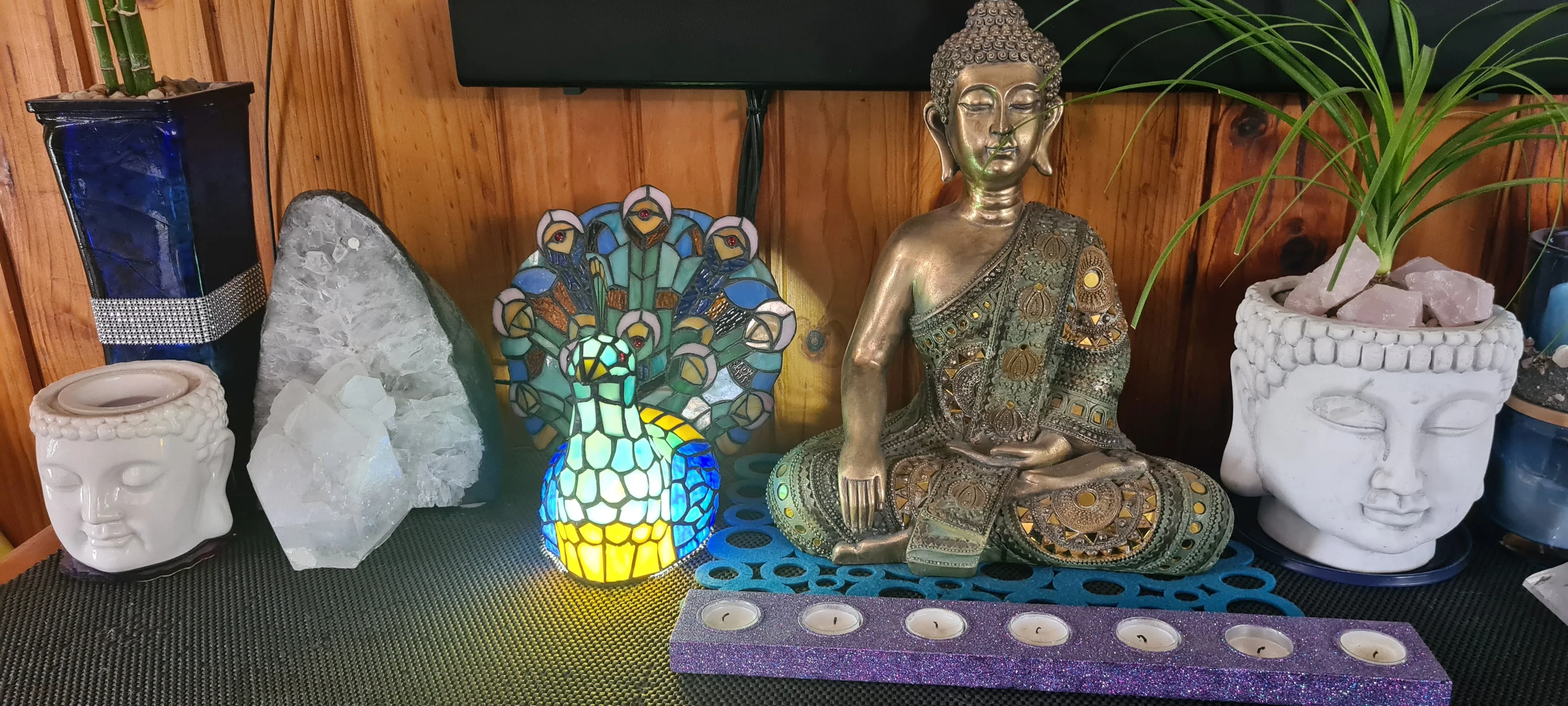 Sale💥PEACOCK STAINED GLASS LAMP