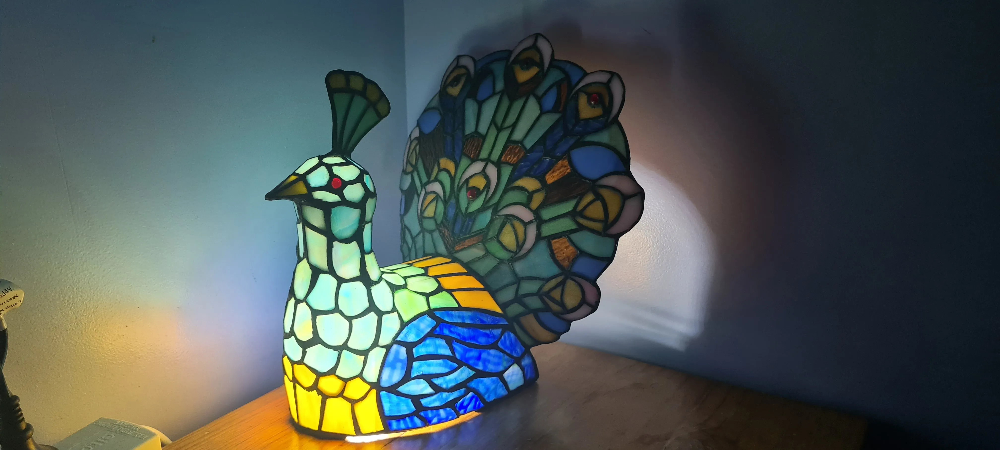 Sale💥PEACOCK STAINED GLASS LAMP