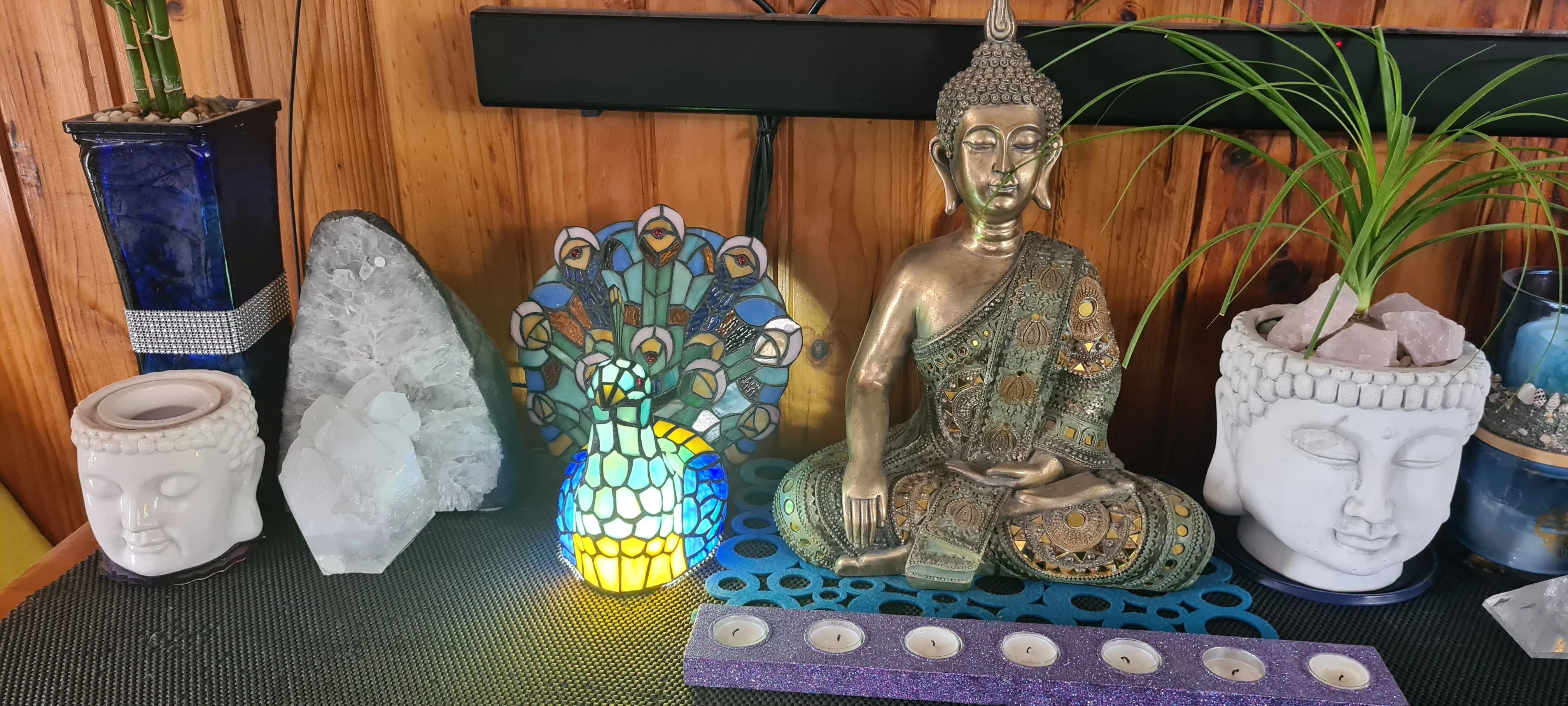 Sale💥PEACOCK STAINED GLASS LAMP