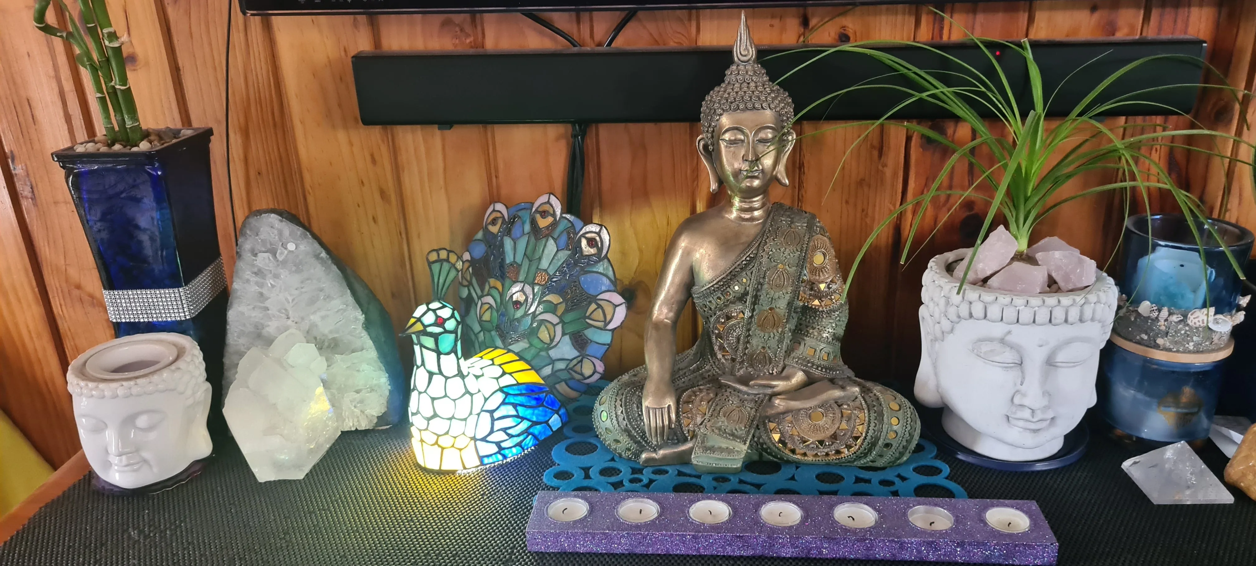 Sale💥PEACOCK STAINED GLASS LAMP
