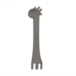 Tiny Tot Grey Beginner Spoon Silicone