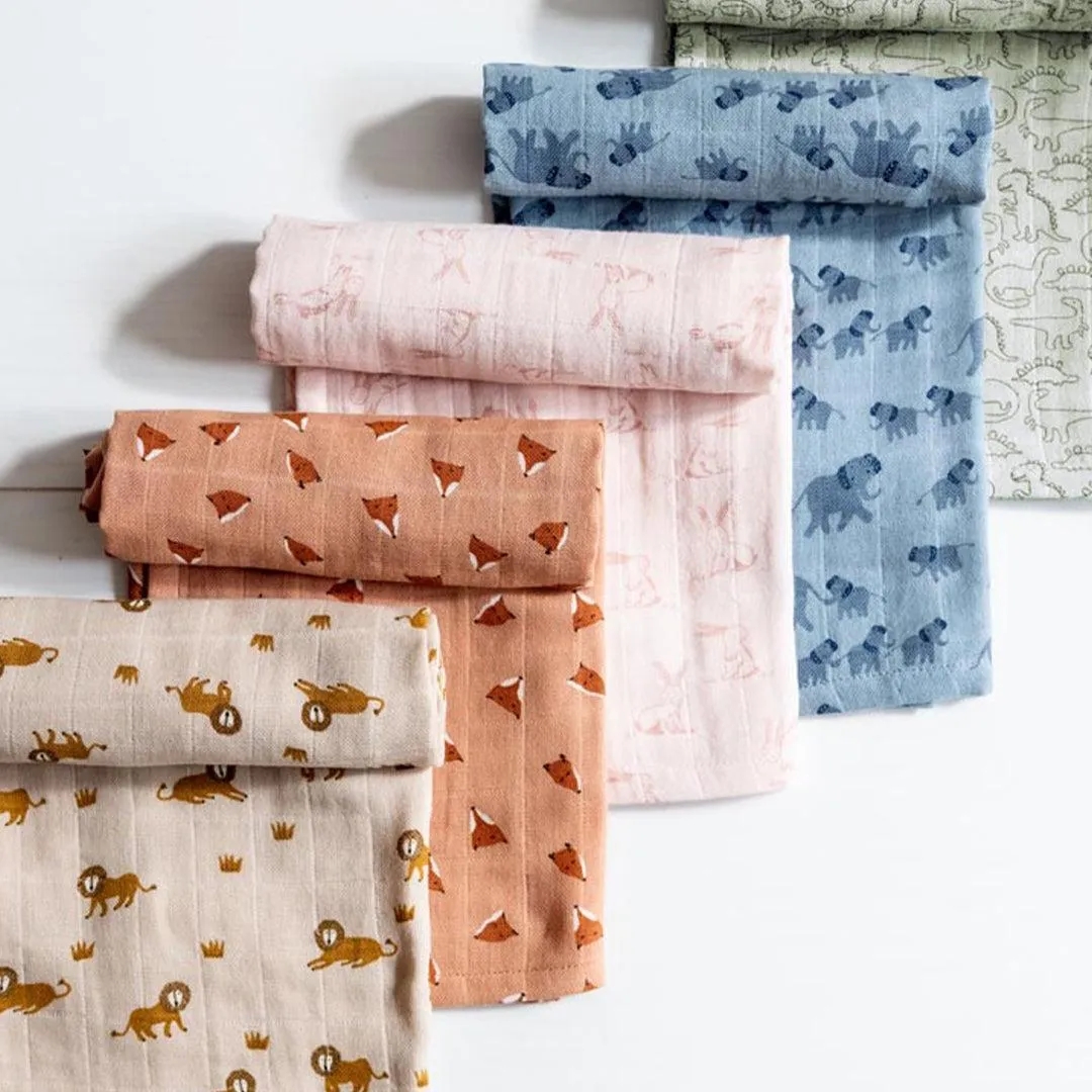 Trixie Muslin Cloths 3 Pack Mix - Daring Dino