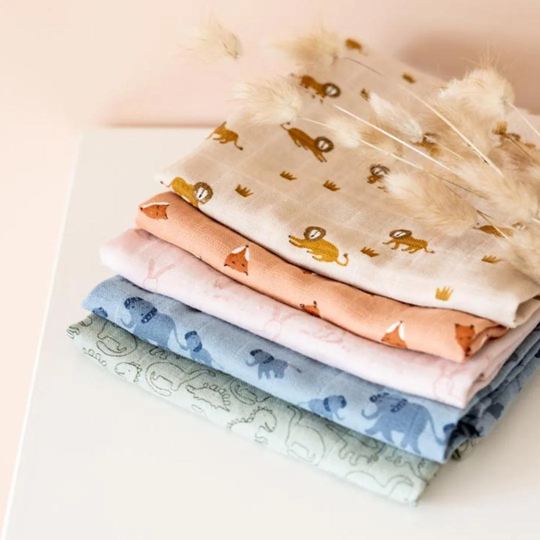 Trixie Muslin Cloths 3 Pack Mix - Daring Dino