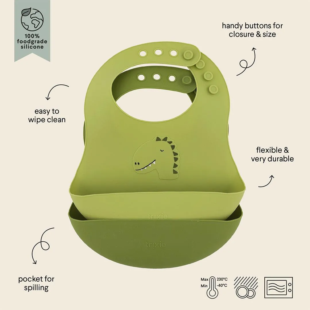 Trixie Silicone Bibs 2 Pack - Mr. Dino