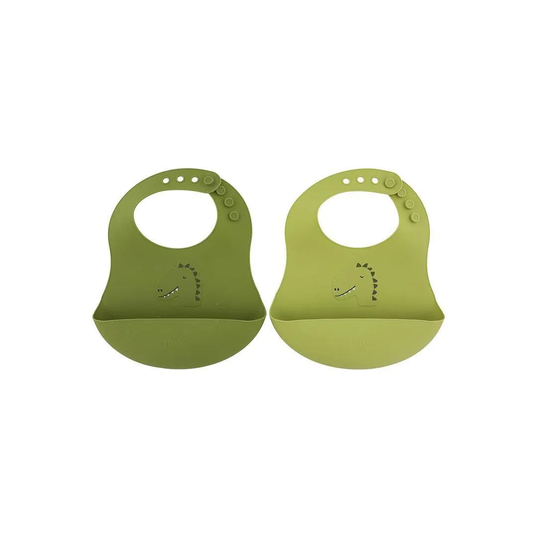 Trixie Silicone Bibs 2 Pack - Mr. Dino